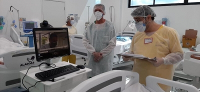 Médicos do Hospital da Mulher interagem com intensivista do Hospital do Coração de Alagoas através da UTI Virtual