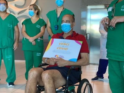 Jaílson Correia Mota se recuperou da Covid-19 e agradeceu equipe do Hospital da Mulher